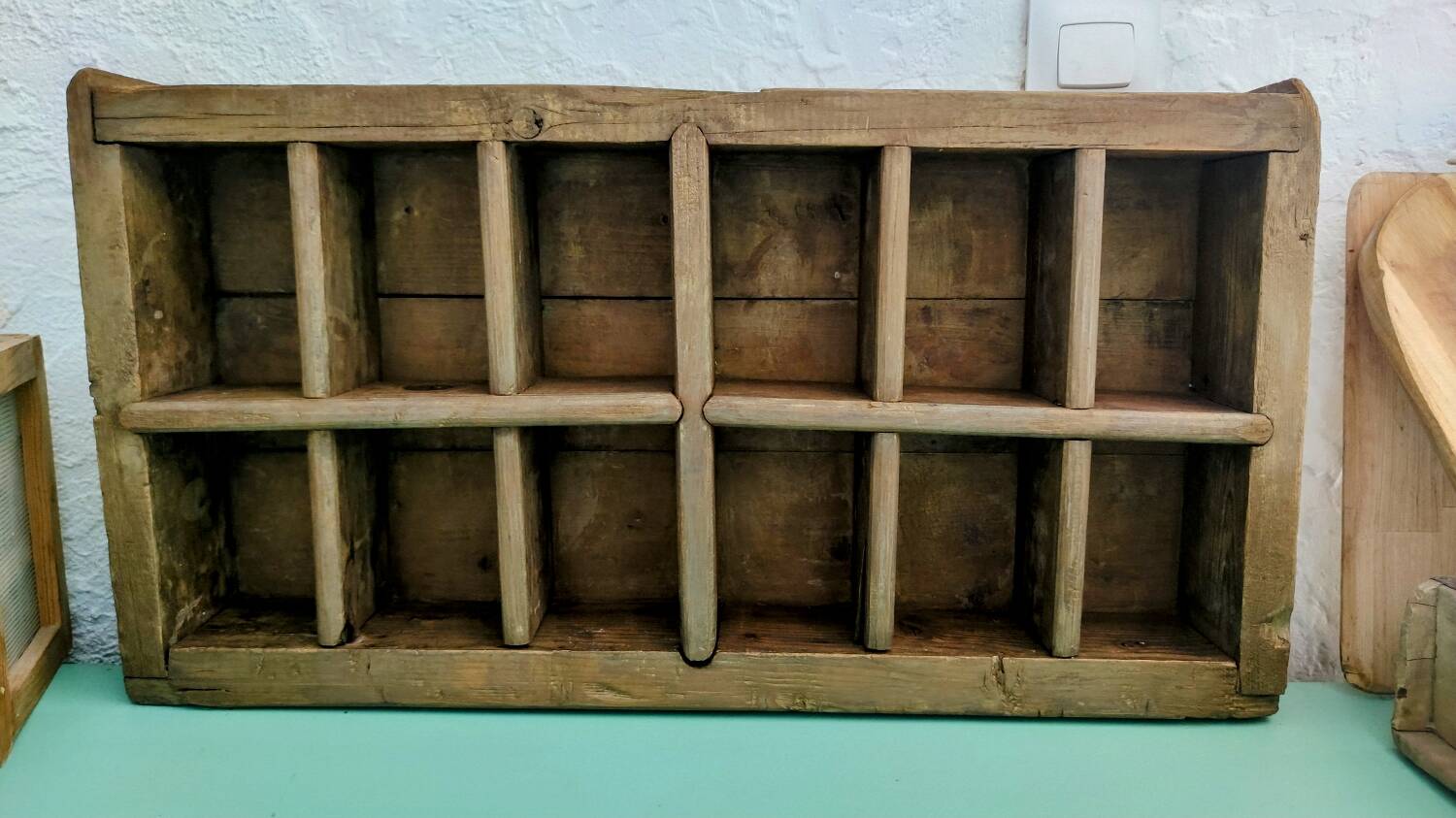 Wooden locker shelf