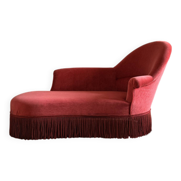Napoleon III meridian in coral velvet with bouillon fringes – condition c