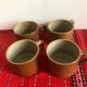 4 tasses en grès anciennes