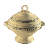 Covered soup tureen or vegetable dish in Saint Amand earthenware H29 D28