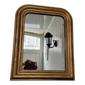 Miroir Louis Philippe doré, fin XIXe