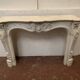 Louis XV style fireplace in white Carrara marble, 19th century