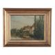 Charles ripault, active early 20th century. la roche-posay. oil/cardboard.