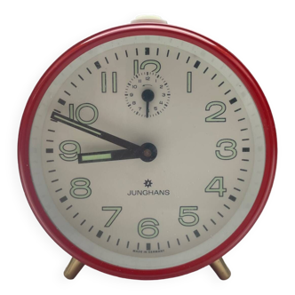 Vintage Junghans red alarm clock