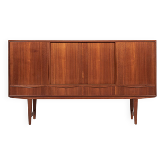 Midcentury Danish highboard in teak by E.W. Bach for Sejling Skabe 1960s - with 4 doors & 4 drawers