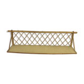 Vintage rattan wall shelf