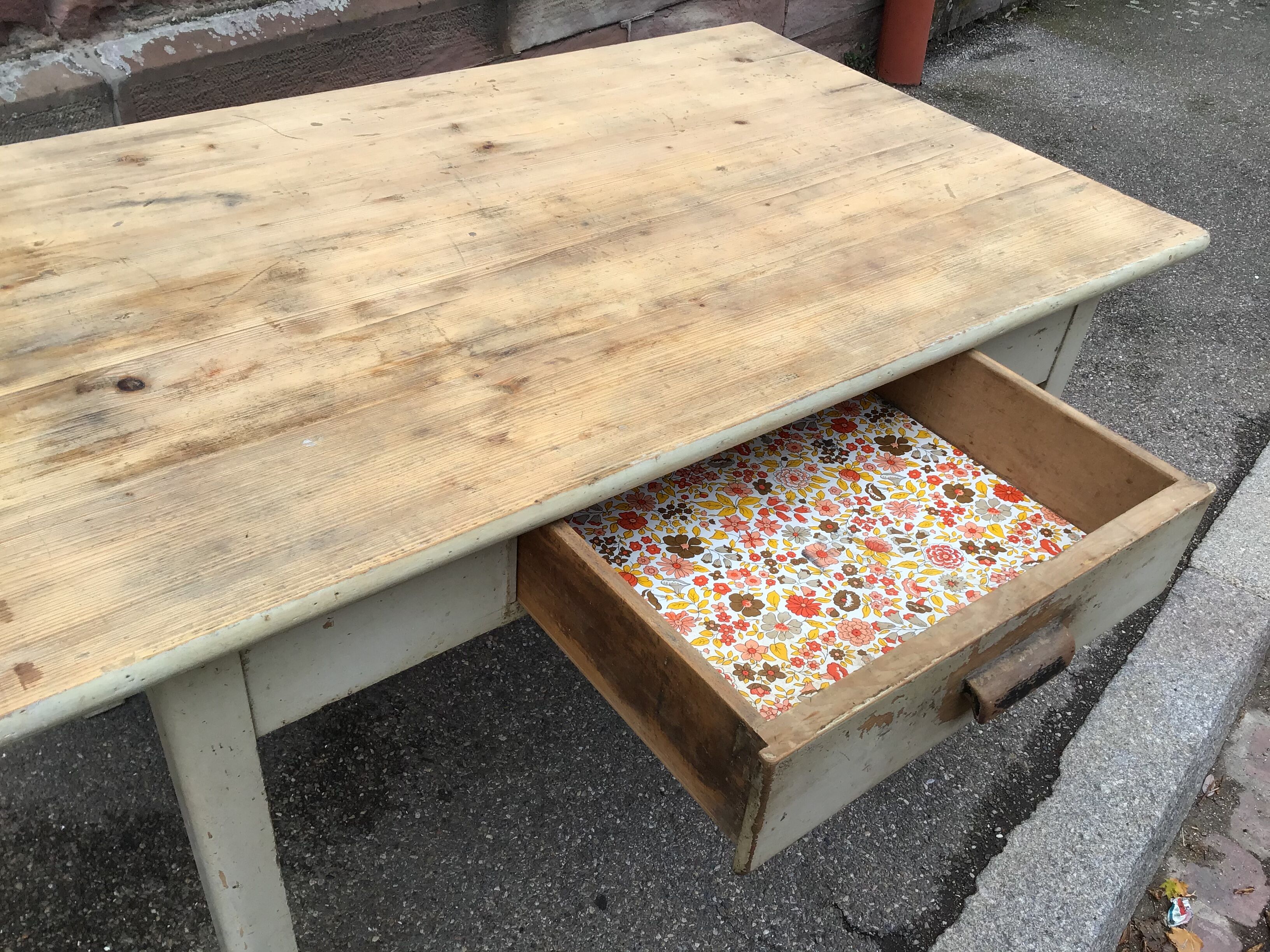 Vintage fir farm table