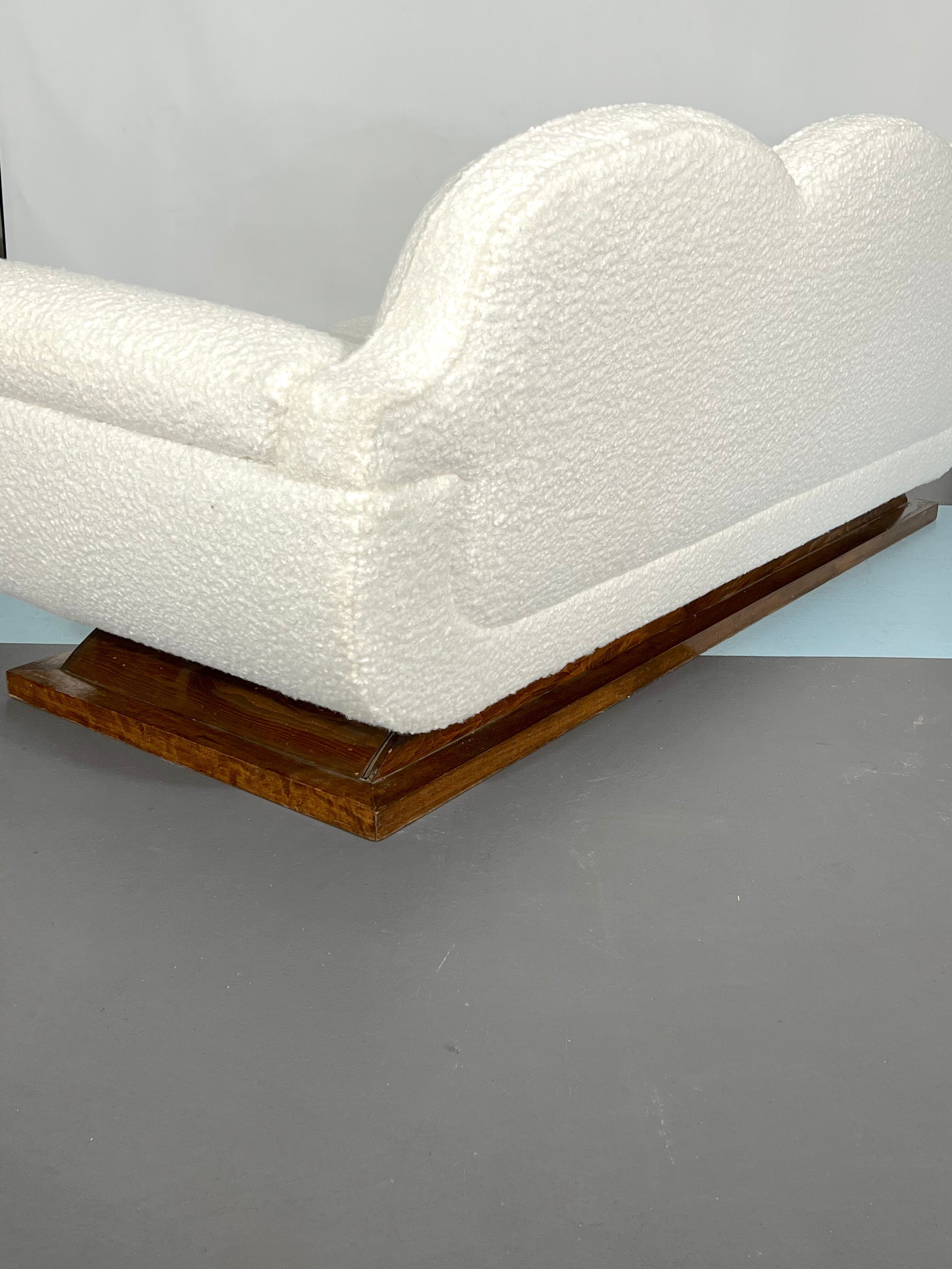 Mid-century White Art Deco sofa and armchair. Italy 1930s