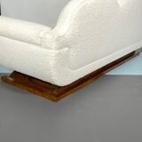 Mid-century White Art Deco sofa and armchair. Italy 1930s