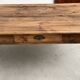 Antique farm table from the 1950s, with 3 drawers and turned legs