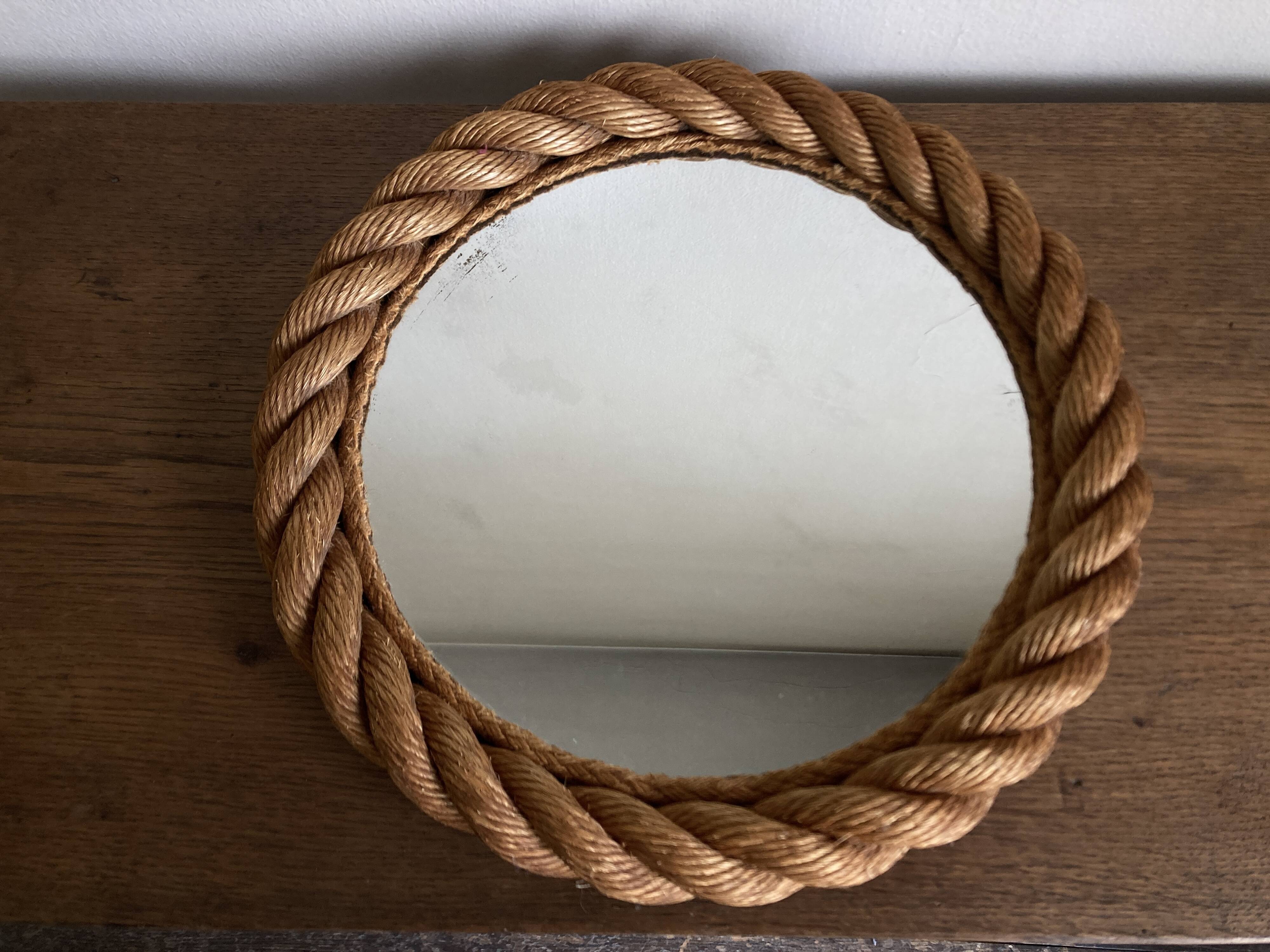 Mid century rope mirror Provence 1950