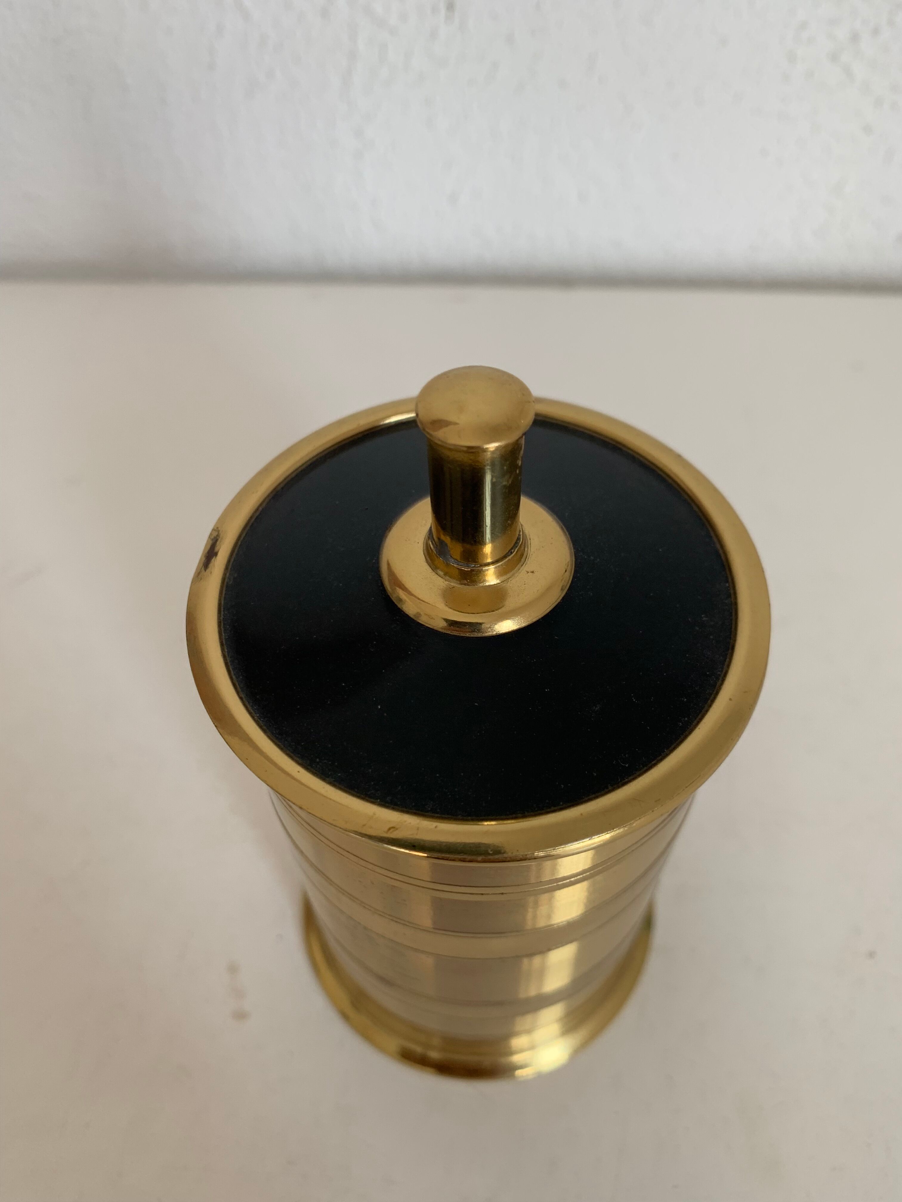 Vintage cigarette holder 1960 golden dispenser box - 14 x 7 cm