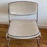 Vintage beige armchair from the 1970s.