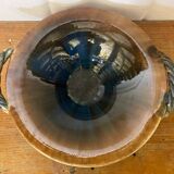 VALLAURIS Ceramic Brown & Blue Vintage Centerpiece