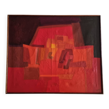 Lyma (katharina aeschliman) composition abstraite huile sur toile signée