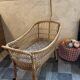 Baby rattan cradle, 1960s