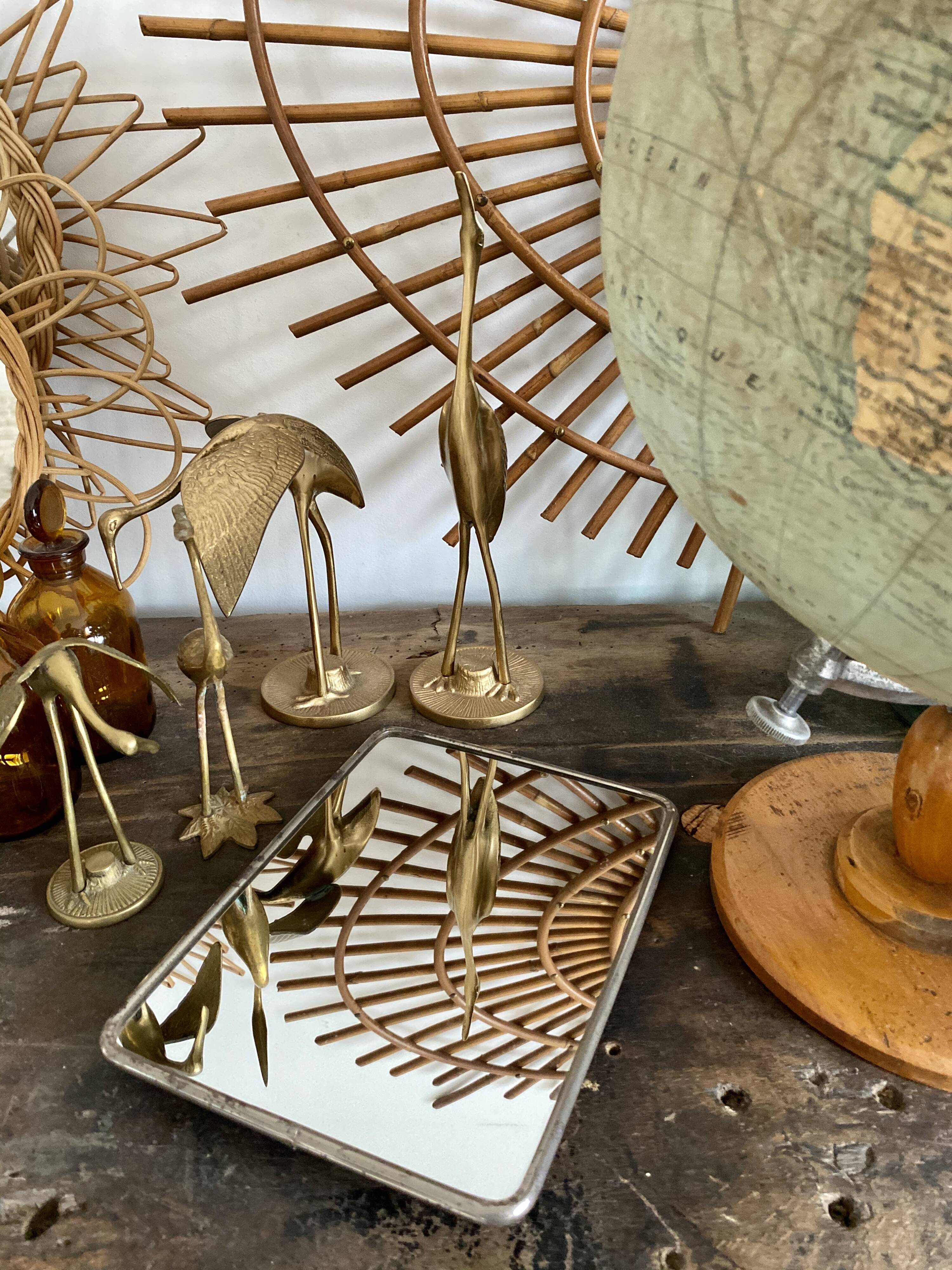 Barber Mirror 23 x 17cm vintage