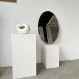 1950s oval beveled mirror