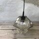 Vintage 70s molded glass hanging lamp