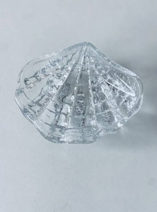 Glass holy water stoup