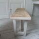 Bench, pearl grey patinated end of bed