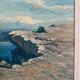 Oil on panel by M. Gibert 20th century rocky coast