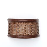 Rattan and cane wall lamp, 60s