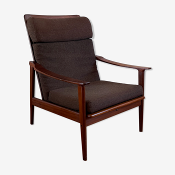 Fauteuil scandinave en teck vintage