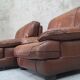 A pair of vintage Italian leather Lounge Chairs, 1970s