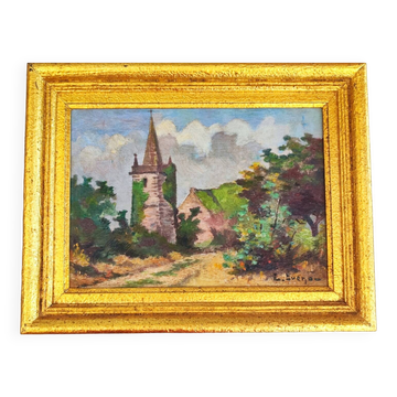 Peinture à l'huile d'Édouard Jules Eveno