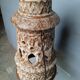 Large foot of openwork ceramic lamp ep 1960