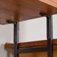 Free standing teak wall unit with a desk and 2 cabinets, Denmark, 1970s