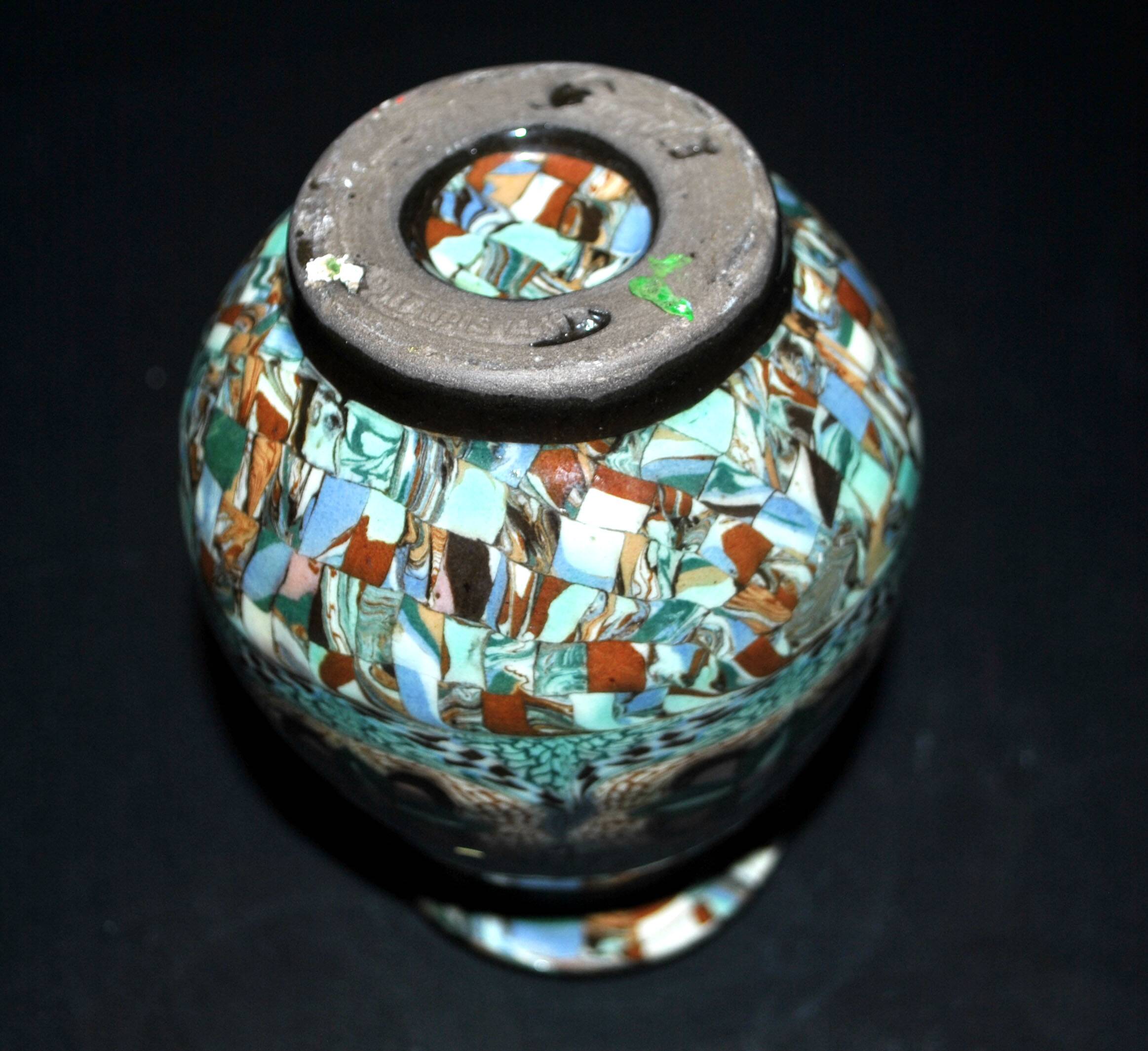 Vase art déco vallauris terres mêlées de jean gerbino 1930