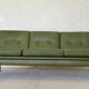 Vintage Danish mid-century Svend Skipper 3 person sofa in olive green leather 1965