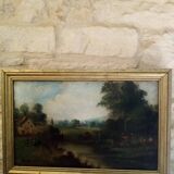 Tableau scene paysage de ferme