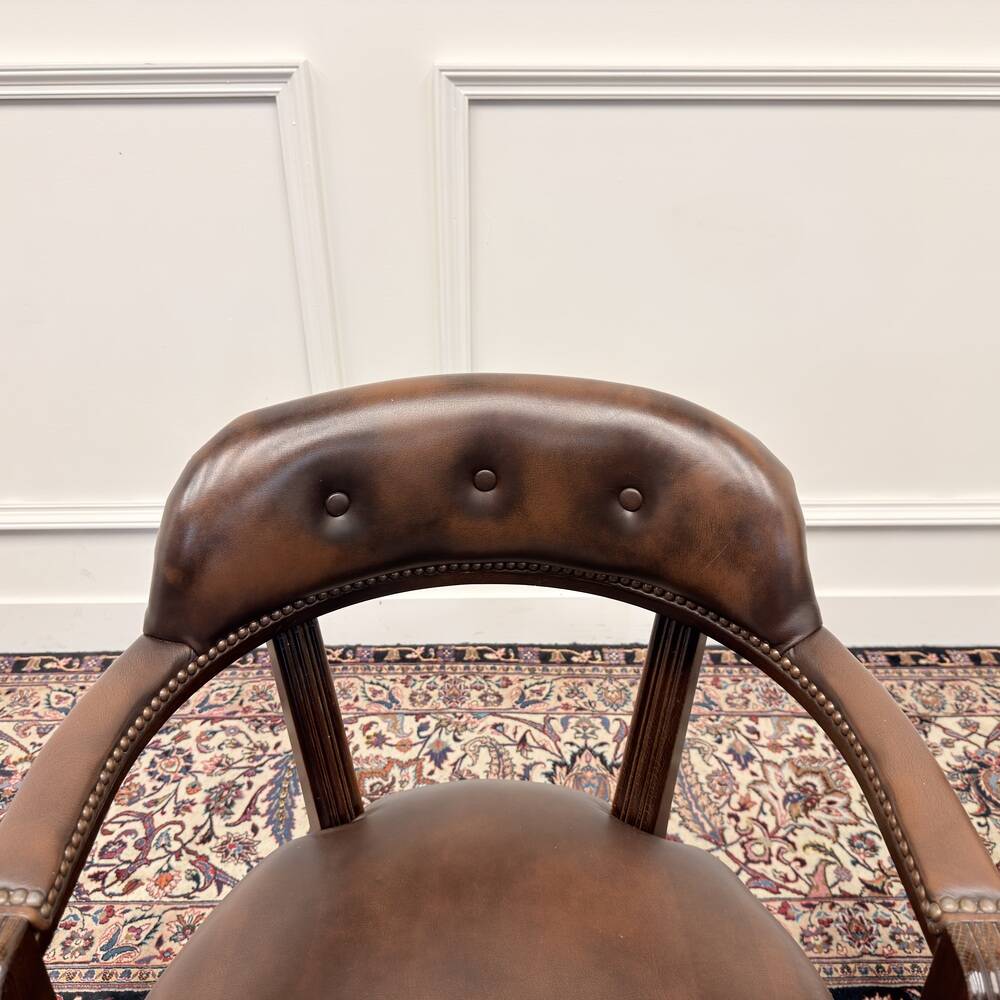Set of English Chesterfield Desk Chairs