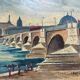 Vue de Lyon, huile sur panneau, 20e siècle, signé Granjon.