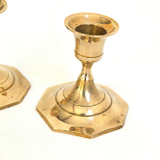 Pair of brass candle holders