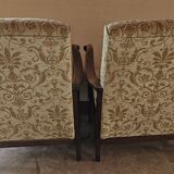 Vintage 3-piece living room in beige fabric