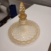 Magpie lamp, Murano crystal and gold powder, Barovier & Toso, 50's