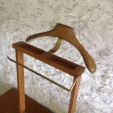 Valet de chambre à roulettes bois laiton