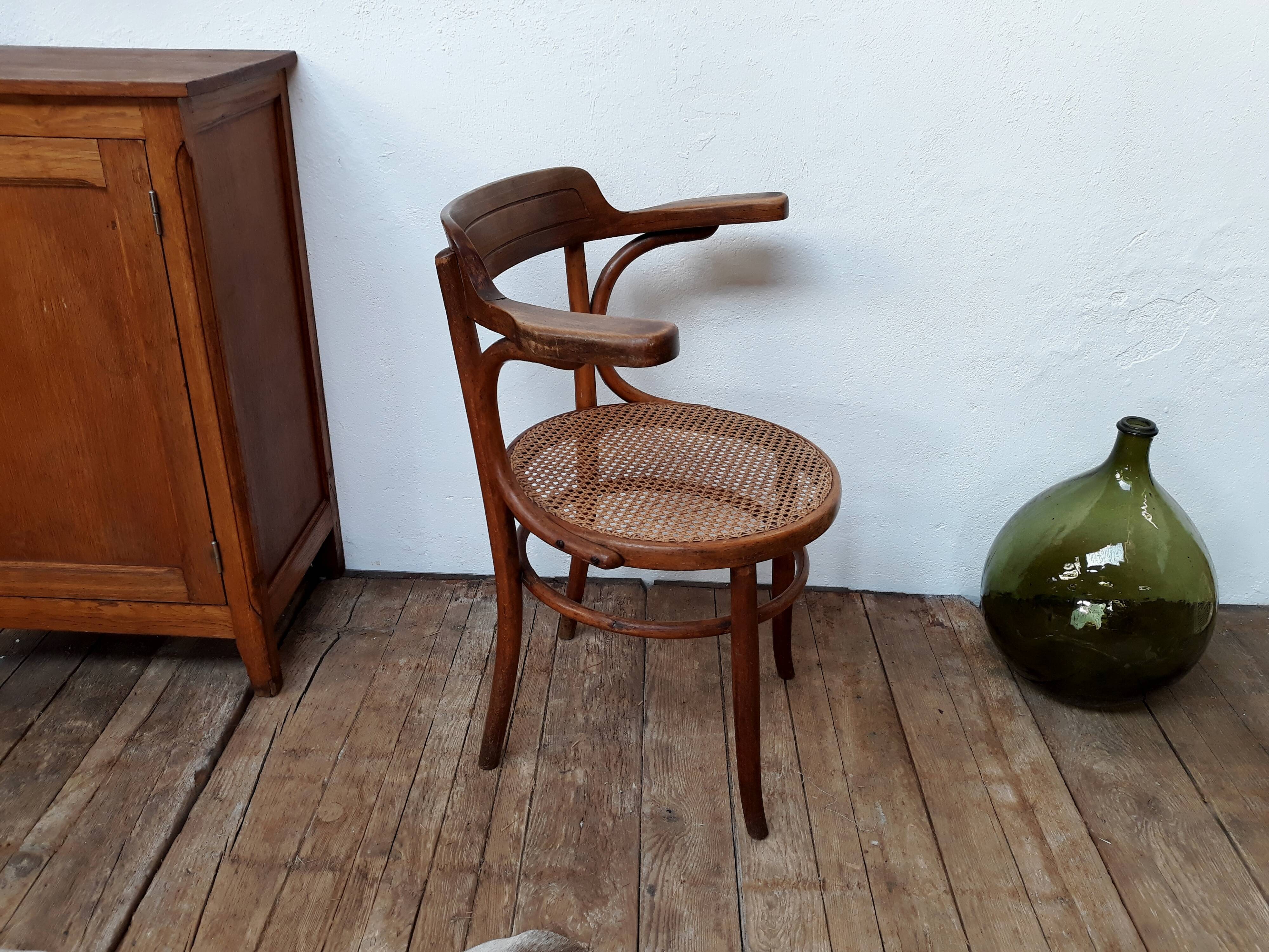 Cane armchair Baumann 1930