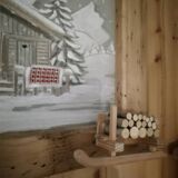 Decorative frame with chalet atmosphere
