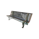 Garden bench perforated metal René Malaval 1950/60