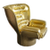 Golden limited edition Elda chair by Joe Colombo for Longhi Italy no. 19/20