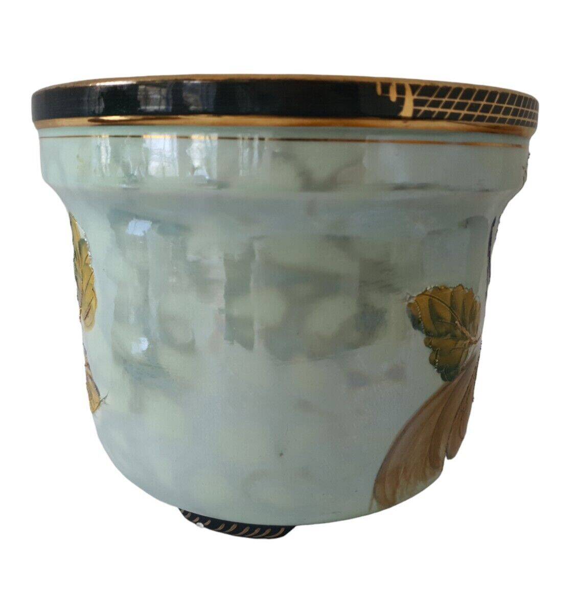 Magnificent Cache Pot Decorations Painted Bird Contour Grainy Relief Gilding Spoiler