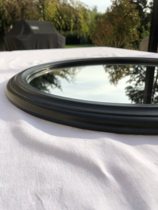 Mirror round wood 50s