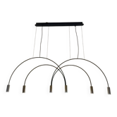 Lampe à suspension avec corps en métal avec LED dimmable intégrée