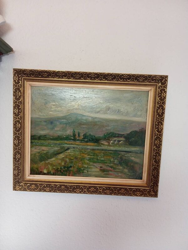 Peinture sur panneau ancien