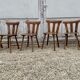 Series set of 36 vintage curved wood bistro chairs